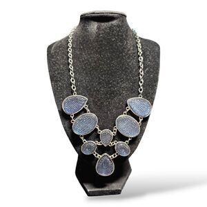 Starry Sapphire Mosaic Statement Necklace